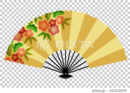 折扇金松竹梅新年賀卡圖標 81022054