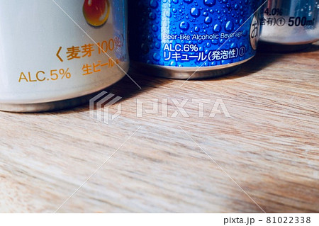 アルミ缶に記されたアルコール度数表示 アルミ缶に記されたアルコール度数表示 81022338
