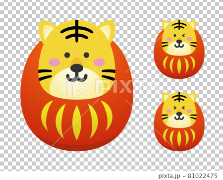 ダルマ　年賀状イラスト素材　2022年 81022475