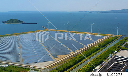 再生可能エネルギー　太陽光発電　風力発電　 81022784