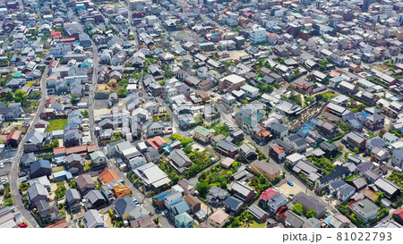 住宅地 ドローン空撮 住宅地 ドローン空撮 81022793