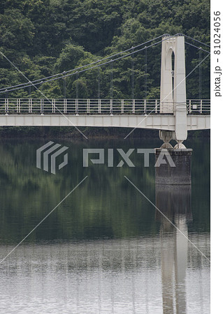 狭山湖と遠くにうっすら見える山 81024056