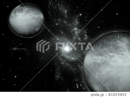 galaxy in a free space. 3D rendering 81024842