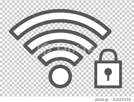 wifi安全圖像插畫框架線圖 81025338
