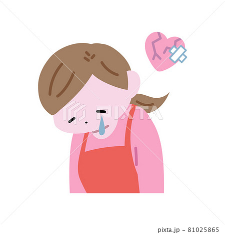 傷ついて涙する主婦 傷ついて涙する主婦 81025865
