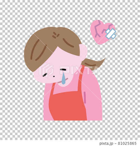 傷ついて涙する主婦 傷ついて涙する主婦 81025865