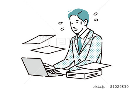 人物 残業するビジネスパーソン 81026350