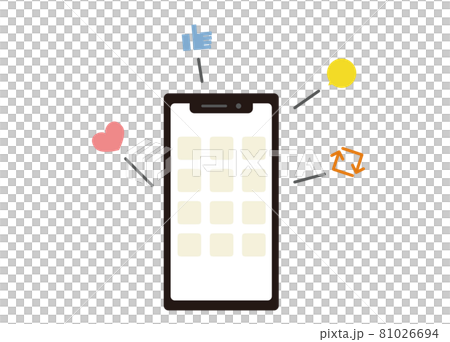 スマートフォン SNSの反応イメージ スマートフォン SNSの反応イメージ 81026694