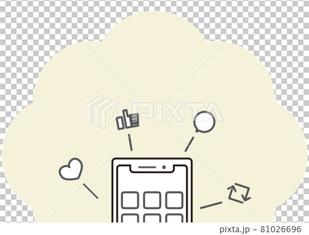 Smartphone SNS reaction image frame 81026696