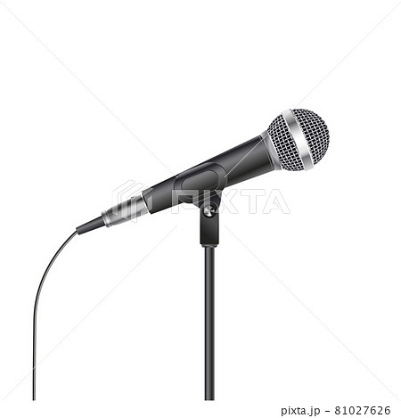 Microphone isolated on white background 81027626
