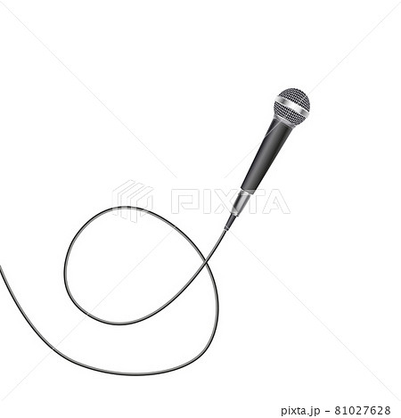 Microphone isolated on white background. 81027628