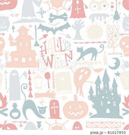 Halloween seamless pattern for your design Halloween seamless pattern for your design 81027850