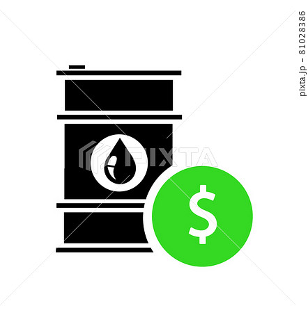 barrel oil icon flat 81028386