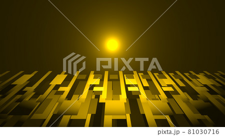 CGスクエア　多数の四角形の背景素材　スポットライトとグラデーション 81030716
