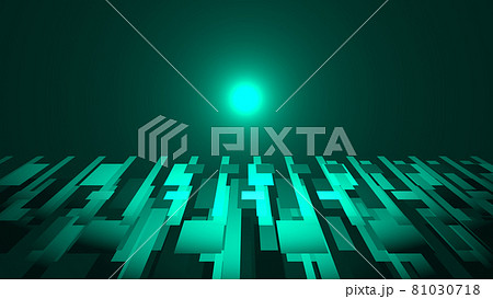 CGスクエア　多数の四角形の背景素材　スポットライトとグラデーション 81030718