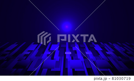 CGスクエア　多数の四角形の背景素材　スポットライトとグラデーション 81030719