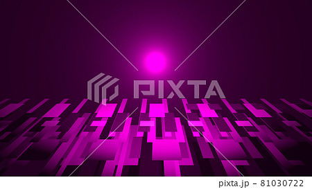 CGスクエア　多数の四角形の背景素材　スポットライトとグラデーション 81030722