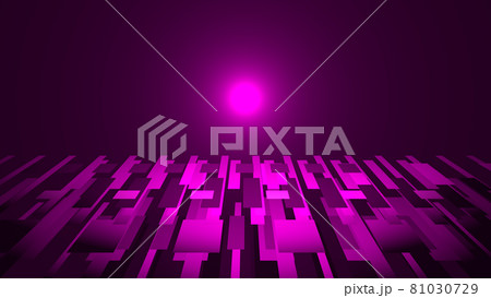 CGスクエア　多数の四角形の背景素材　スポットライトとグラデーション 81030729
