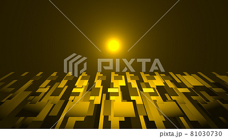 CGスクエア　多数の四角形の背景素材　スポットライトとグラデーション 81030730