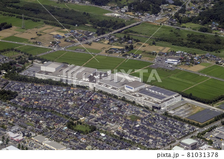 埼玉県坂戸市の印刷工場付近を空撮 埼玉県坂戸市の印刷工場付近を空撮 81031378