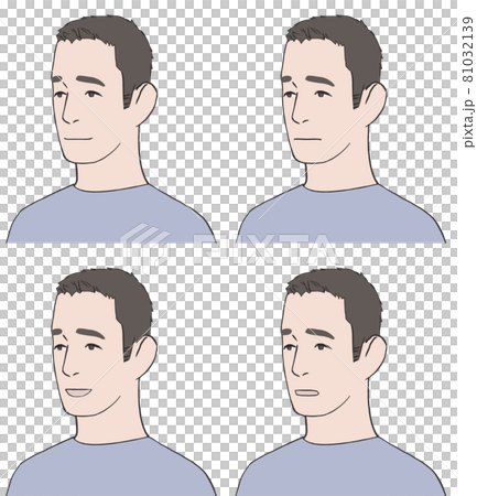 困り顔で表情集ボウズ 81032139