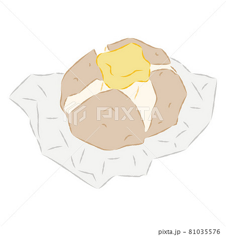 じゃがバターのイラストのイラスト素材