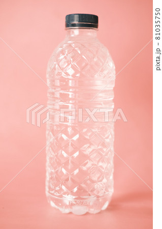 fresh drinking water in a plastic bottle on pink fresh drinking water in a plastic bottle on pink 81035750