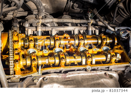 Open the part in the engine to adjust the valve. Open the part in the engine to adjust the valve. 81037344