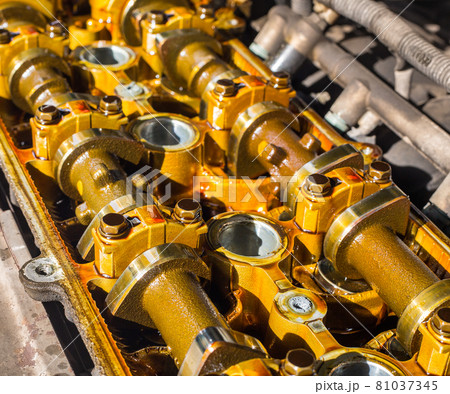 Open the part in the engine to adjust the valve. Open the part in the engine to adjust the valve. 81037345