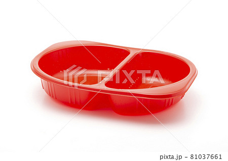 Plastic food container on a white background 81037661