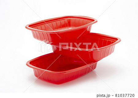 Plastic food container on a white background Plastic food container on a white background 81037720
