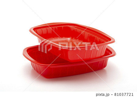 Plastic food container on a white background Plastic food container on a white background 81037721