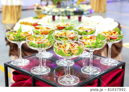 Table at a buffet restaurant party Table at a buffet restaurant party 81037992