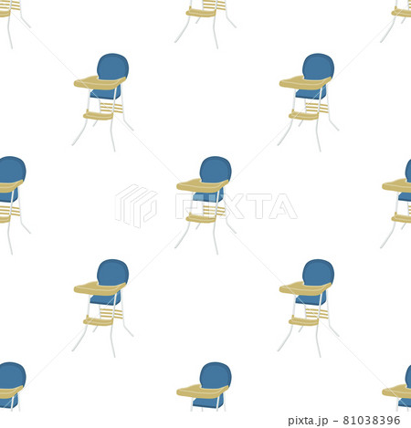 Illustration on theme colorful modern child high chair 81038396
