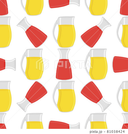 Illustration on theme big colored lemonade in glass jug 81038424