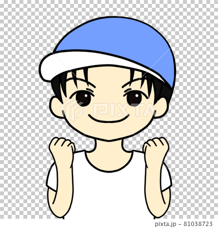 戴著藍色帽子的男孩 戴著藍色帽子的男孩 81038723