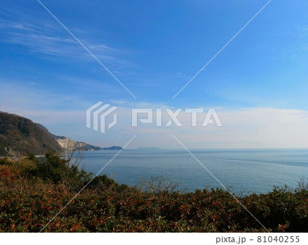 広島県呉市蒲刈町仏ヶ崎展望台から見える瀬戸内海 81040255
