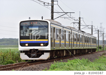 成田線　下総神崎－滑河　JR東日本　209系2100番台　C432編成（幕張） 81040387