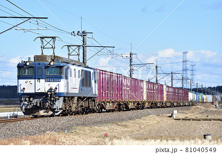 成田線　下総神崎－滑河　JR貨物　EF64-1008（愛知） 81040549