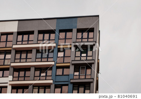Modern apartment building. Modern apartment building. 81040691