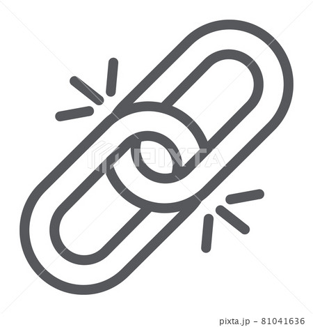 Link line icon, hyperlink and attach, chain...のイラスト素材 [81041636] - PIXTA