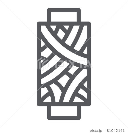 Sewing thread line icon, bobbin and sew, spool sign, vector graphics, a linear pattern on a white background. Sewing thread line icon, bobbin and sew, spool sign, vector graphics, a linear pattern on a white background. 81042141