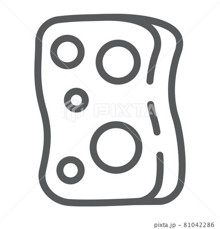 Sponge line icon, laundry and wash, washcloth sign, vector graphics, a linear pattern on a white background. Sponge line icon, laundry and wash, washcloth sign, vector graphics, a linear pattern on a white background. 81042286