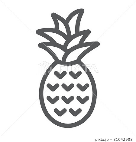 Pineapple Line Icon Fruit And Tropical Ananas のイラスト素材 Pineapple Line Icon Fruit And Tropical Ananas のイラスト素材