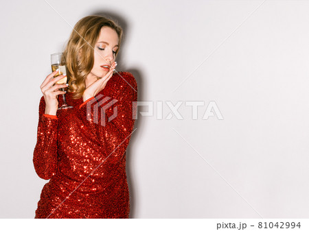 holiday look elegant woman christmas party festive holiday look elegant woman christmas party festive 81042994