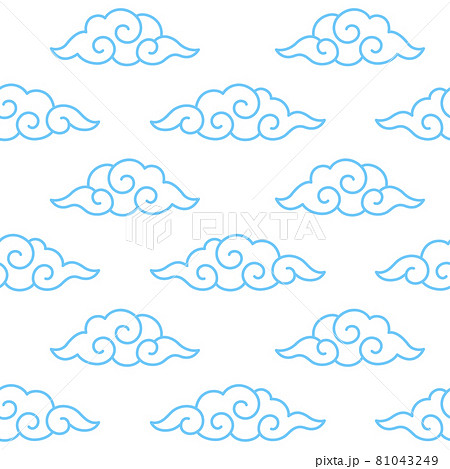 Traditional Japanese cloud pattern Traditional Japanese cloud pattern 81043249