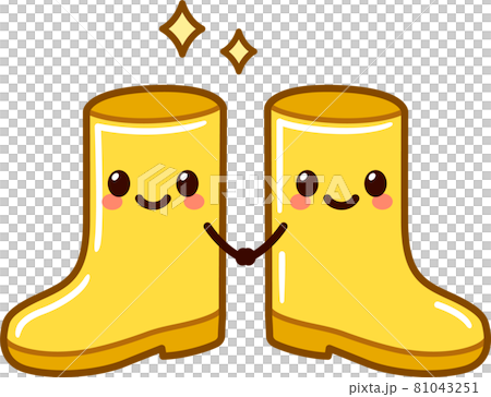 Cartoon yellow rain boots 81043251