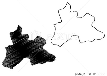 Centre Region (Regions of Burkina Faso, Burkina Faso) map vector illustration, scribble sketch Centre map.... 81043399