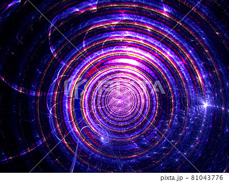 Glowing disk or tunnel - abstract computer generated 3d illustration 81043776