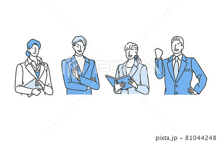 ビジネスパーソン4人 81044248
